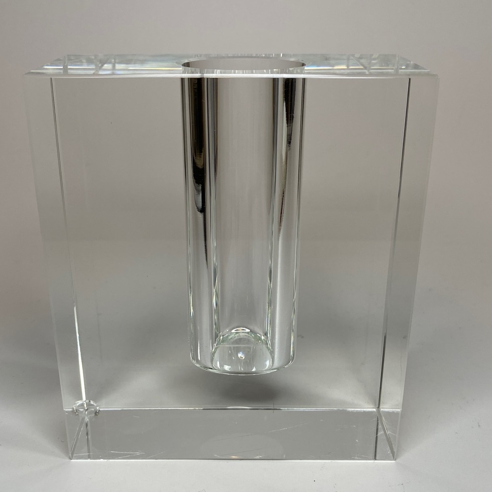 Clear Glass Rectangle Vase